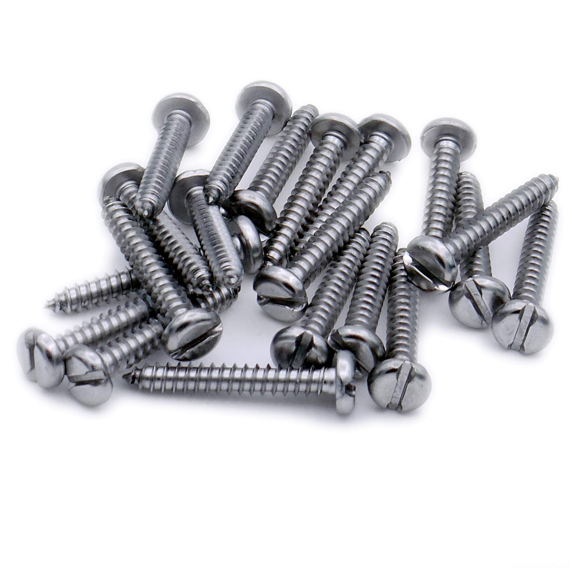 No.12 x 0.5 (5.5mm x 13mm) Slot Pan Self-Tapping Screw - Stainless Steel (A2) (Pack of 20)