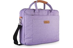 E-Tree Laptop Bag for Women, 15.6 inch Shockproof Padded Laptop Case Briefcase Computer Bag Messenger Bag Work Bag 15 inch Purple
