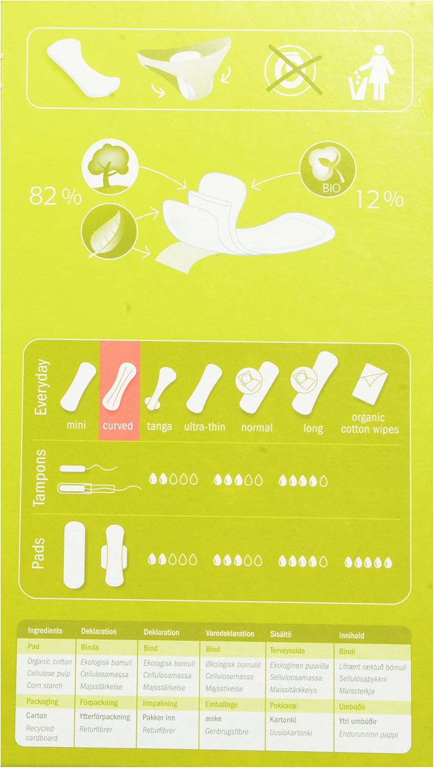 Natracare Organic and Natural Panty Liners Curved - 16 x Packs of 30 (480 Liners), Pack of 16 - Image 4