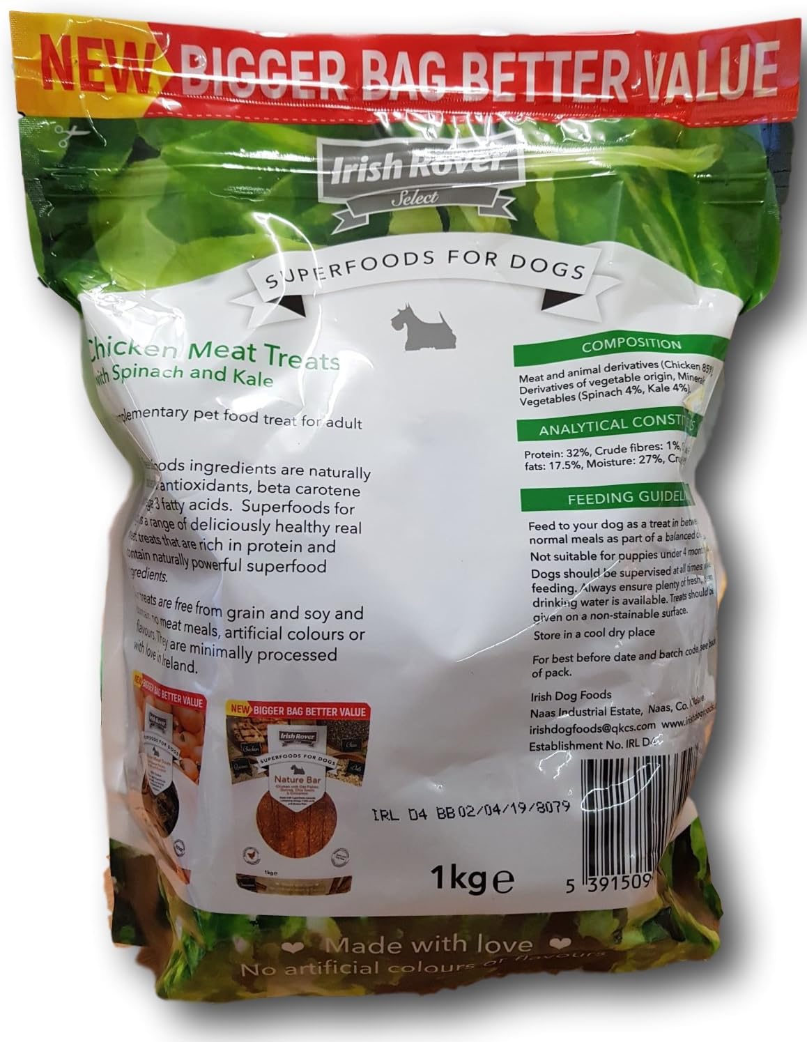 Sales Tradings Limited Irish Rover Superfoods for Dogs Chicken, 1 kg, brown, 1 kg (Pack of 1) - Image 3