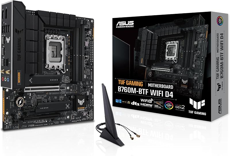 ASUS TUF Gaming B760M-BTF WiFi D4 Motherboard LGA 1700 mATX DDR4 PCIe 5.0 WiFi 6