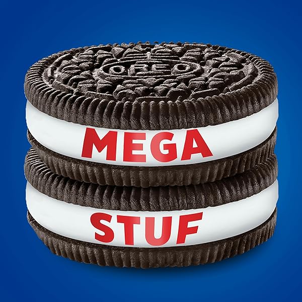 OREO MEGA STUF CHOCOLATE SANDWICH COOKIES, PARTY SIZE, 1 LB 9.35 OZ