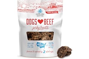 Farmland Traditions Dogs Love Beef Jerky Dog Treats with Only 3 Ingredients and No Fillers, 2.5 Pound (Pack of 1).