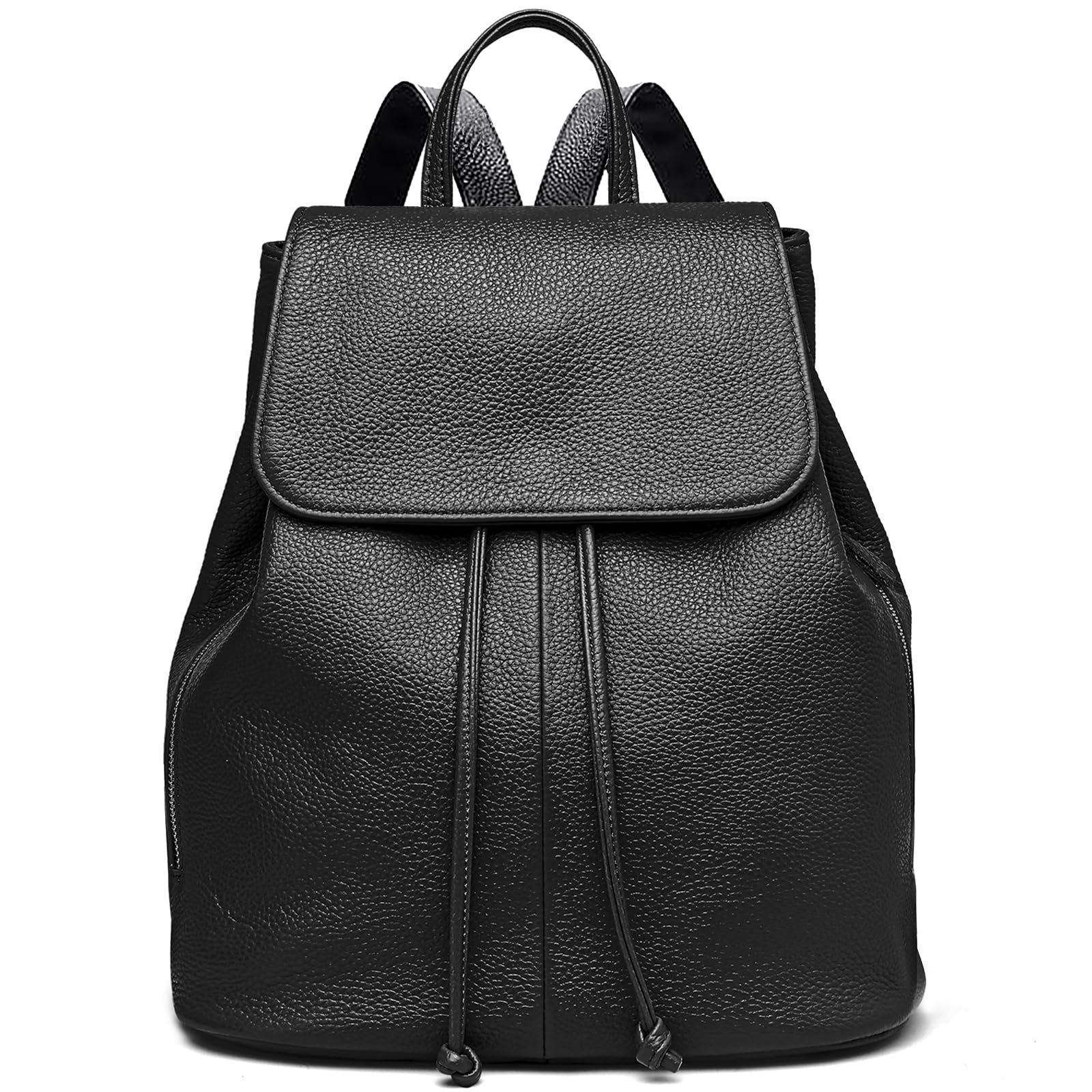 Photo 1 of BOYATU Leather Backpack Purse for Women: Casual Genuine Leather Handbags for Travel - Fashion Designer Shoulder Bags for Work (Black)