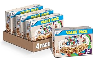 Cinnamon Toast Crunch Breakfast Cereal Treat Bars, Snack Bars, 16 ct (Pack of 4)