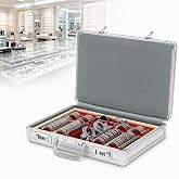 Optical Trial Lens Set Kit, Optical Trial Lens Set Optometry Kit Metal Rim Ophthalmic Lenses + Aluminum Case +Trial Frame, for Optometrists, Vision Testers,Household Use (104pcs/set)