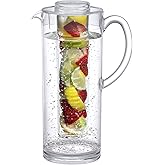 Prodyne Trim Fruit Infusion Pitcher, 60 oz, Clear