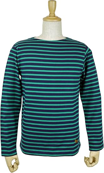 Amazon セカンド S Nd Men S バスクボーダー長袖カットソー Navy Green ネイビー グリーン Sd メンズ M Navy Green ネイビー グリーン Tシャツ カットソー 通販