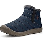 Womens Mens Snow Boots Winter Shoes Slip On Ankle Booties Anti-Slip Water Resistant Fully Fur Lined Outdoor Sneakers