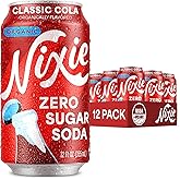 Nixie Organic Zero Sugar Soda - Classic Cola, 12-pack | Zero Calories &bull; USDA Certified Organic &bull; No Artificial Sweeteners &bull; Non GMO &bull; 45 mg of Caffeine
