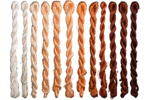 MINGGUXIUYI Natural 100% Silk Thread, Handmade Embroidery Thread Floss 12 Colors 110m Each (76)