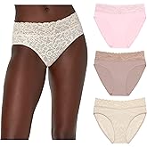 Maidenform womens Underwear, Hi-cut Panties, Stretch Lace High-leg Underwear for Women, 3-pack