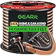 GearIT 14 Gauge 2 x 2.5mm Speaker Wire Cca Cca Cable (30.4 Meters - Black Clear)