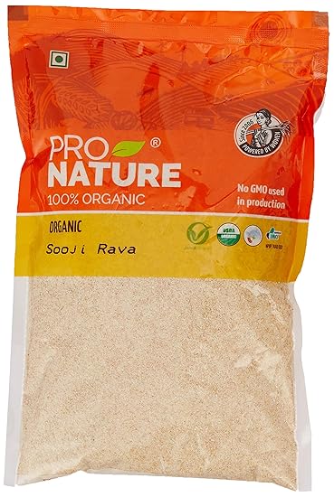 Pro Nature 100% Organic Whole Sooji Rava, 500g