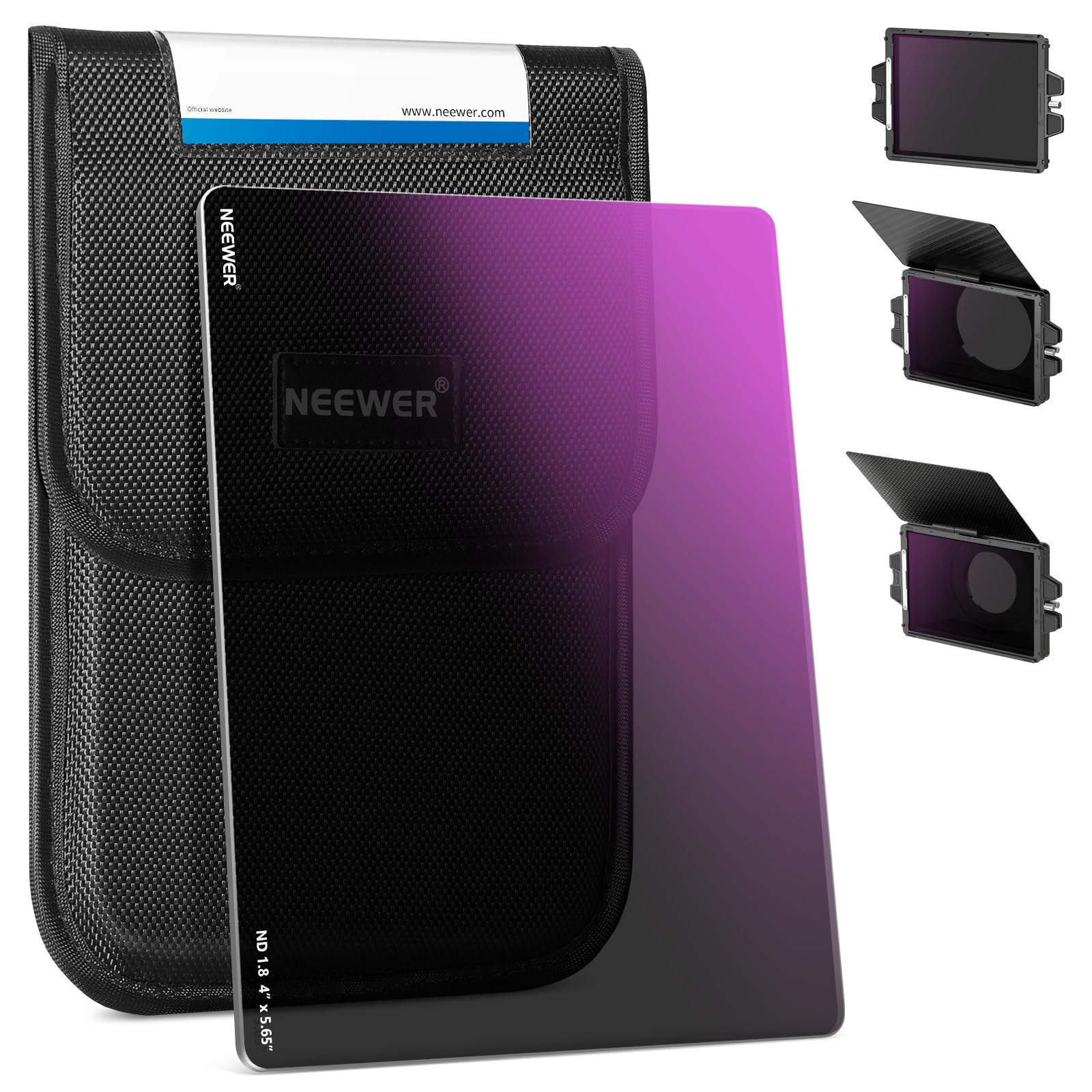 Neewer ND1.8(6 Stops) Square ND Filter, 4"x5.65" Cinema Neutral Density Filter Compatible with Tilta Compatible with SmallRig Matte Box, Slim Multi Coated HD Optical Glass/1.56% Light Transmittance — image 1