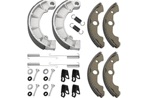 JAVIK Front & Rear Brake Shoes Kit for Honda Rubicon 500 2001 2002 2003 2004, OEM# 06450-HN5-671 06430-HN2-000 06430-MCL-700