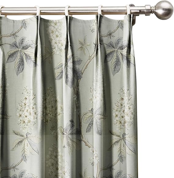 Floral Botanical Extra Wide Cotton Print Curtains 120" W x