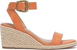 Vince Camuto Women's Felia Wedge Sandal, Mandarino
