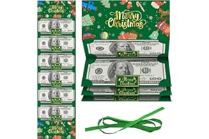 APEVXVY Christmas Money Holder, Xmas Santa Money Envelope for Cash, DIY Money Holder with 6 Slots, Surprise Christmas Gifts for Kids Adults, Winter Holiday Party Supplies Favor (1 Pack) -b04