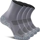 CWVLC Compression Athletic Quarter Socks Cushioned for Men Women