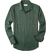 EOUOSS Men's Flannel Shirts Long Sleeve Button Down Shirts for Men Regular Fit Casual Shirt Jacket with Pockets