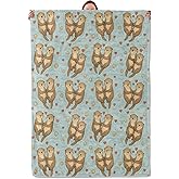 Mounidso Otter Blanket Gifts for Women Girls Kids, Soft Warm Lightweight Flannel Cute Marine Life Throw Blankets for Bedroom Living Room Home Sofa Decor 50" x 60", Animal Love Throws