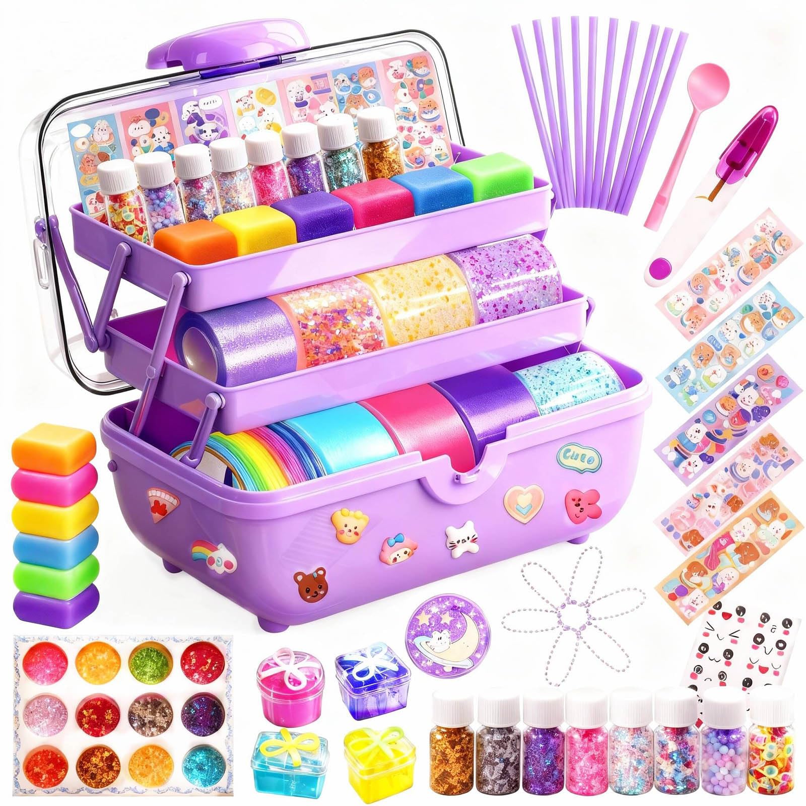 Photo 1 of **NO BOX**Nano Tape Bubble Kit for Kids, Squishy Maker Making Kit, Birthday Gifts for 4 5 6 7 8 9 Year Old Girls Girl, Kids Toys for Girls 4-6 6-8 8-10 10-12, Arts and Crafts for Kids Ages 4-8