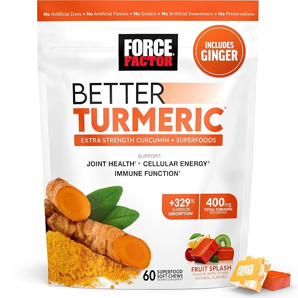 FORCE FACTOR BETTER TURMERIC SUPPLEMENT 400MG WITH BLACK...