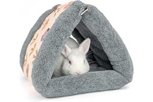 Niteangel Foldable Guinea Pig Tent Bed & Warm Tunnel for Rabbit Ferret Chinchilla Bunny Rats or Other Small Animals (Triangle