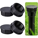 4 Pcs Sprinkler Head Caps, Spray Shut Off Cap with Sealing Ring | Black Sprinkler Spray Head Cover for Outside Lawn Yard Garden Watering Irrigation Systems