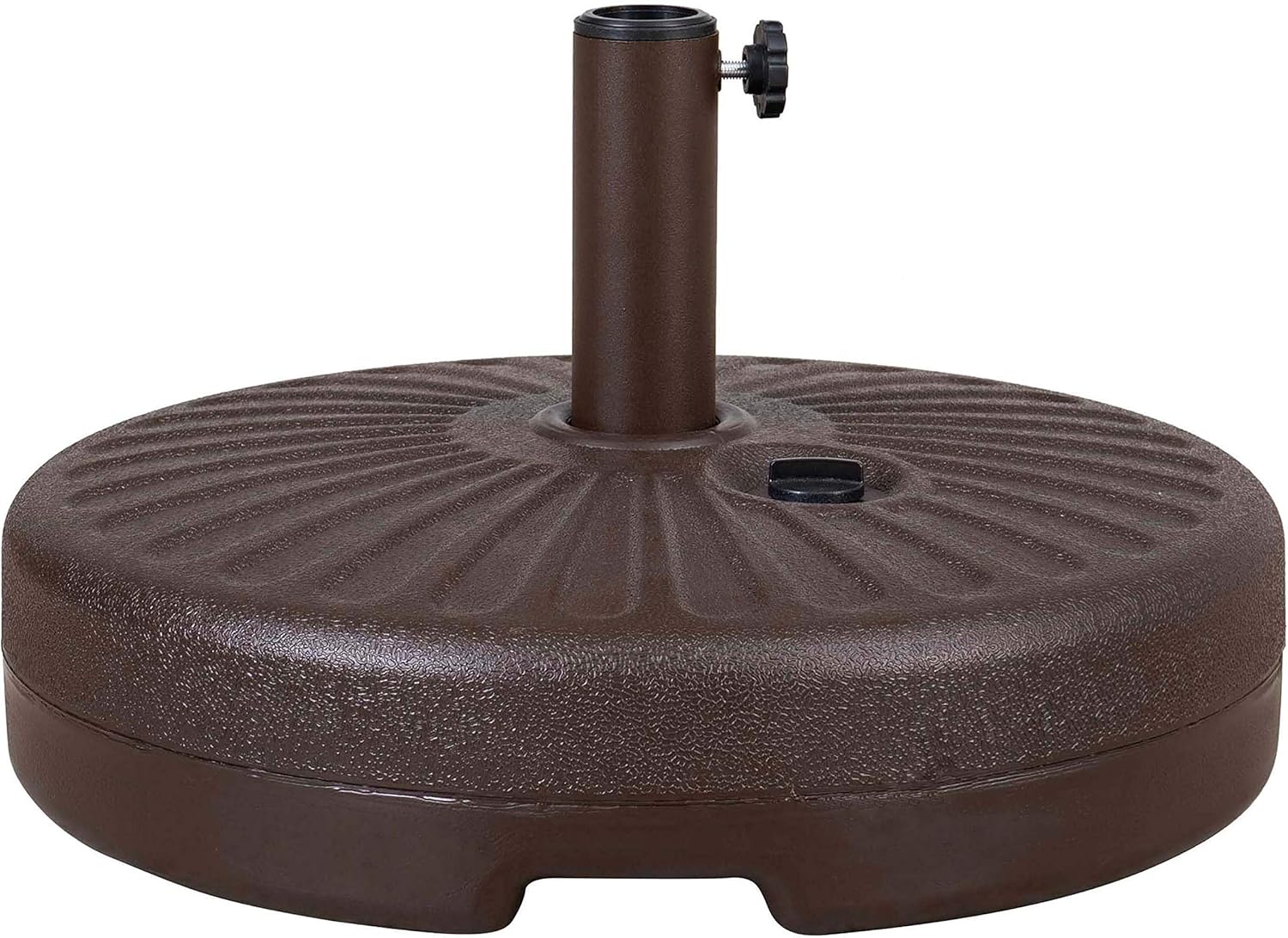 Amazon Com Amazonbasics 20inch Dia Brown Hdpe Plastic Patio Umbrella Base Stand For 9 Foot Umbrella Water Or Sand Fill Rounded Pattern Garden Outdoor
