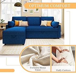 PaPaJet Sofa Bed, Sofa Sleeper with Storage