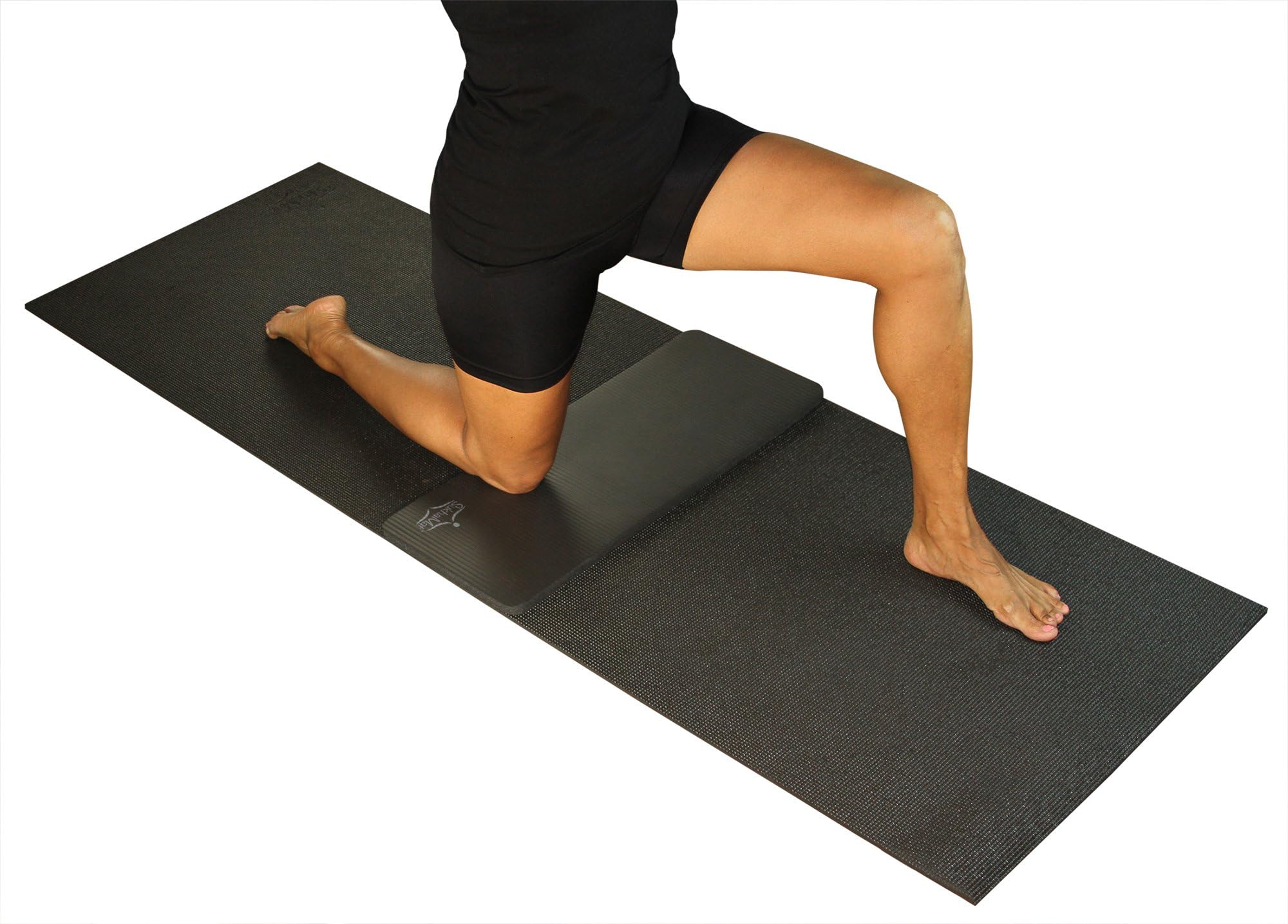SukhaMat Yoga Mat with Knee Pad Starter Set - One Full Size 72” Long Yoga Mat and One 15mm Thick Yoga Knee Pad Cushion - Alleviates Knee Pain