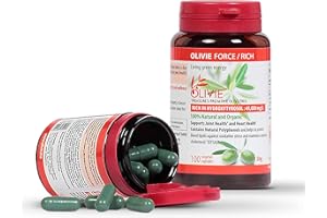 OLIVIE LES BIENFAITS DE L'OLIVIER Organic Olive Leaf Extract Capsules Olivie Force/Rich | Antioxidant Polyphenol Supplement for Adults | Health Support Supplement | 100 Vegetal Capsules