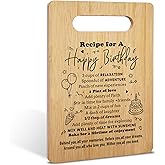Birthday Gifts for Women Men, Recipe for a Special Happy Birthday Bamboo Cutting Board, Anniversary Christmas Birthday Gifts for Family Friend, Birthday Party Decorations Favors -15