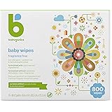 Baby Wipes, Babyganics Unscented Diaper Wipes, 800 Count, (10 Packs of 80), Non-Allergenic and formulated with Plant Derived 