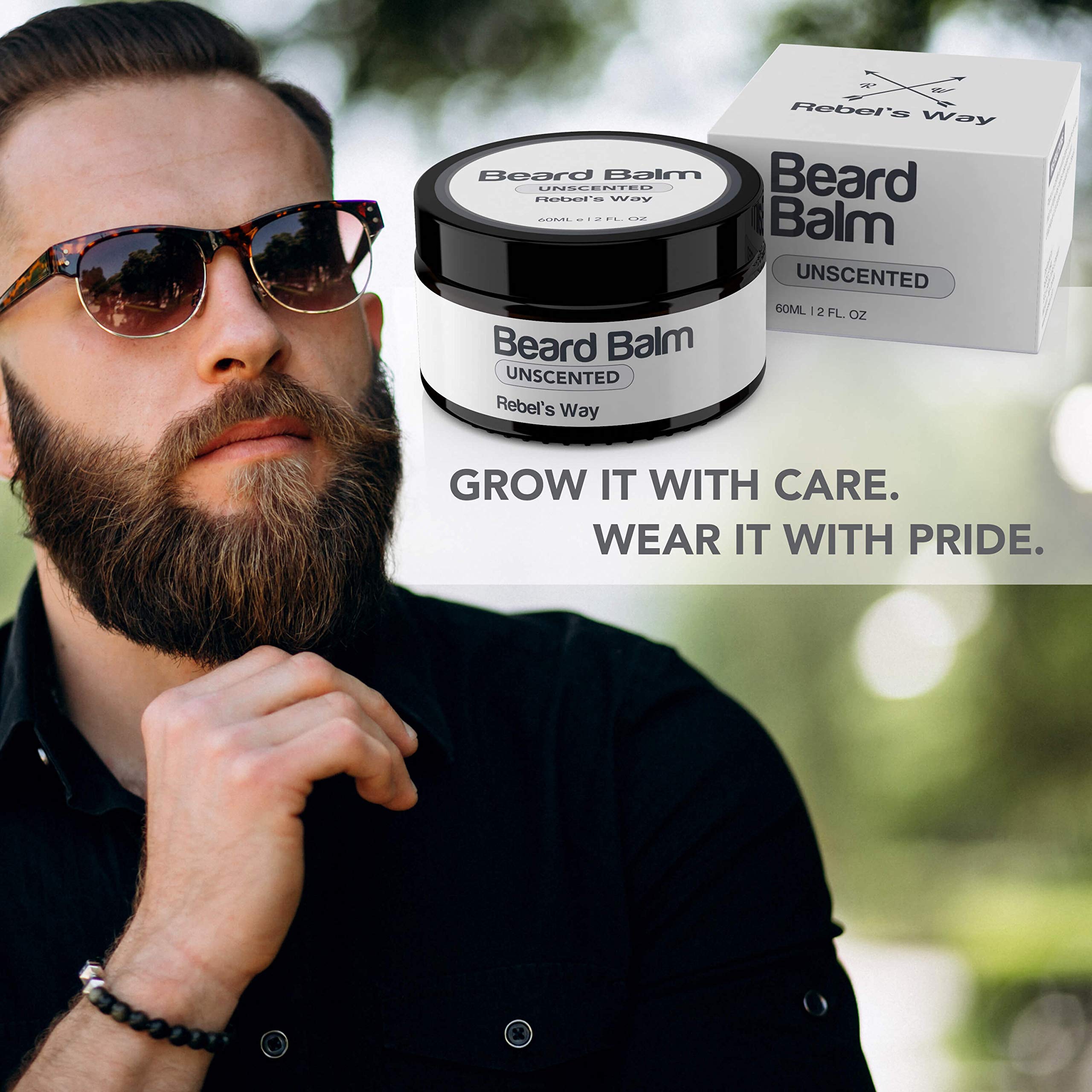 Unscented Beard Balm Made in Canada (2 Oz - 60ml)