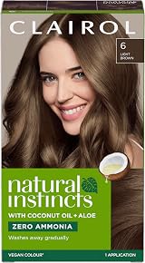 Clairol Natural Instincts Semi-Permanent No Ammonia Hair Dye 6 Light Brown
