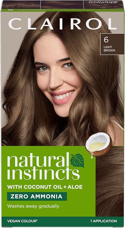 Clairol Natural Instincts Semi-Permanent No Ammonia Hair Dye 6 Light Brown