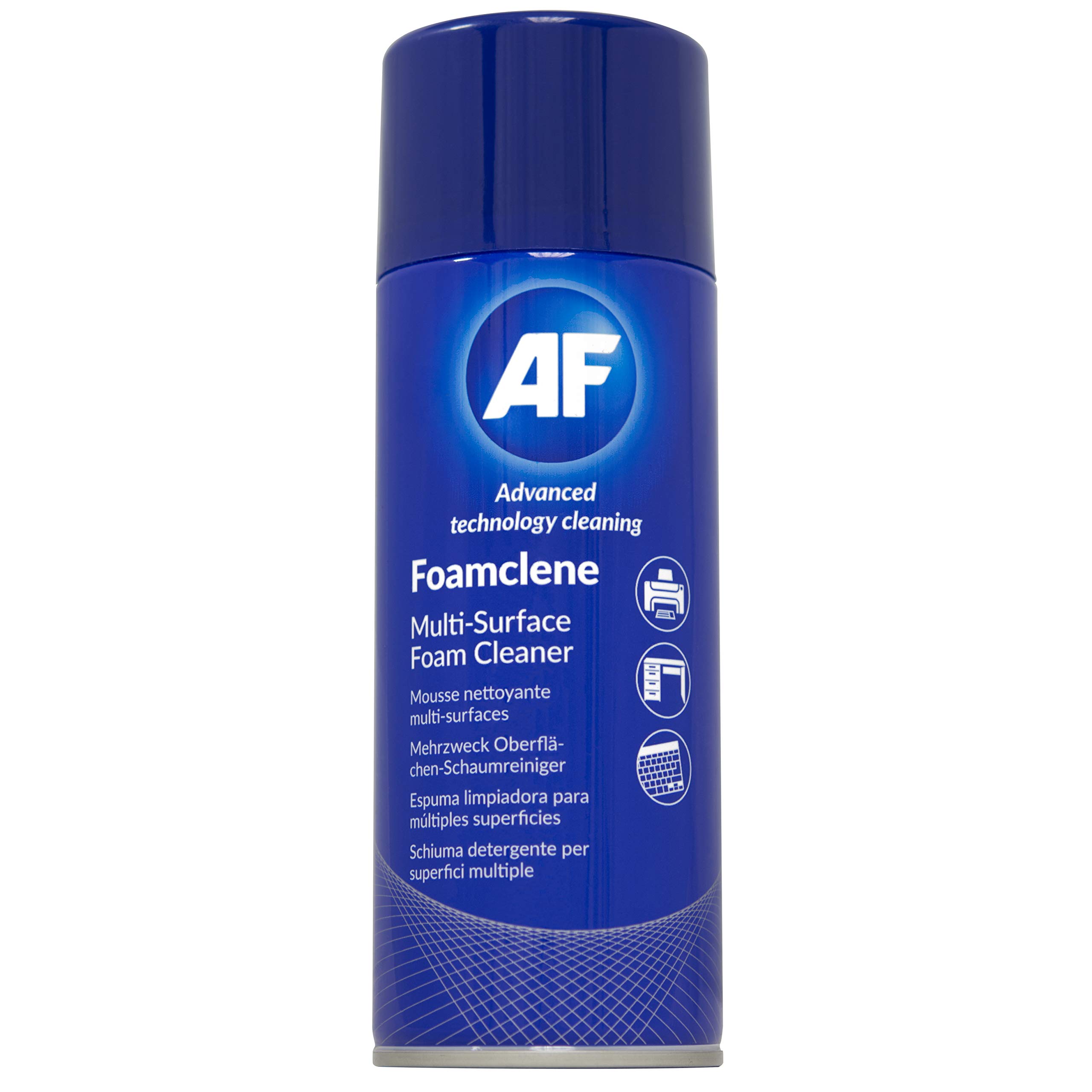 AF Foamclene - Anti-Static Foaming Cleaner Spray for Surfaces, Desks, White Boards, Carpet, Upholstery, Cars, Rubber etc.- Aerosol 300ml FCL300