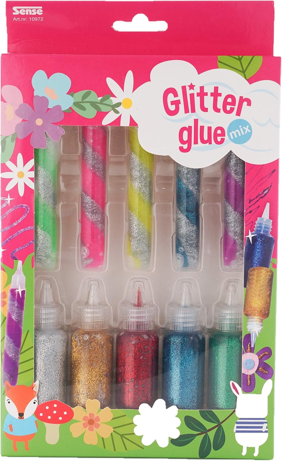 Sense 10972 Glitter Glue and 3D Glitter Glue Pens for Children Kids