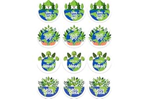 Wonmon 360 PCS Happy Earth Day Stickers, Round Earth Day Stickers for Envelopes Seals Greeting Cards Candy Gifts Present Wrap