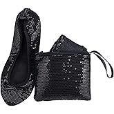 Women's Foldable Flats – Portable Ballet Slippers Shoes for Travel, Wedding – Fits in Purse