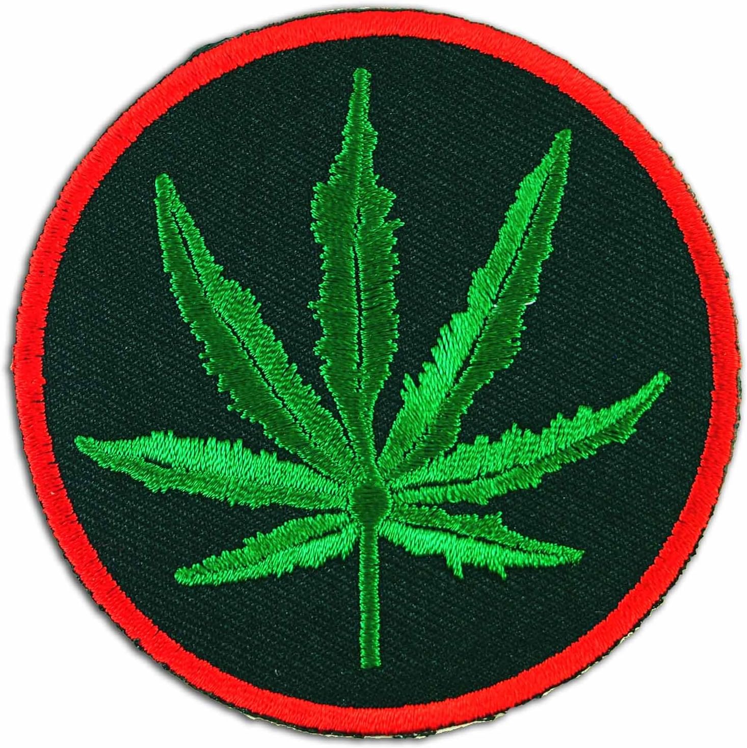 Marijuana Weed Hippie Embroidered Iron on Patch # A