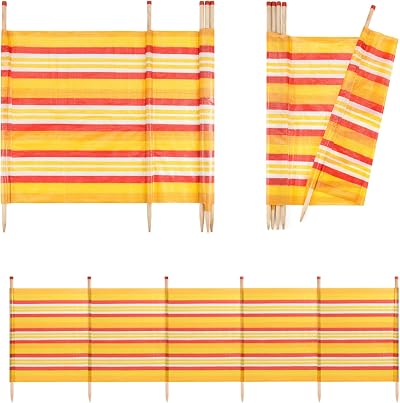 Yello WBL Printed Outdoor Windbreak 120 cm H x 371 cm W Stripes