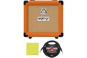 LIQUID AUDIO Orange PPC108 1x8 Closed Back Speaker Cabinet Bundle with 10ft Instrument Cable (Orange + 10ft Cable)