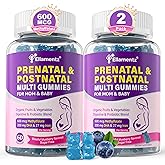 Prenatal Vitamins for Women with Methylfolate, Vegan Omega-3 DHA, Organic Food Blend, Probiotics, Iron, Vitamin D3 B6 B12, Choline, Sugar Free Multivitamin for Women During & Post Pregnancy, 120 Cts