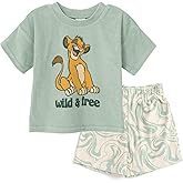 Disney Loop Terry Cloth T-Shirt and Shorts Outfit Set Toddler to Big Kid Sizes (2T - 10-12)