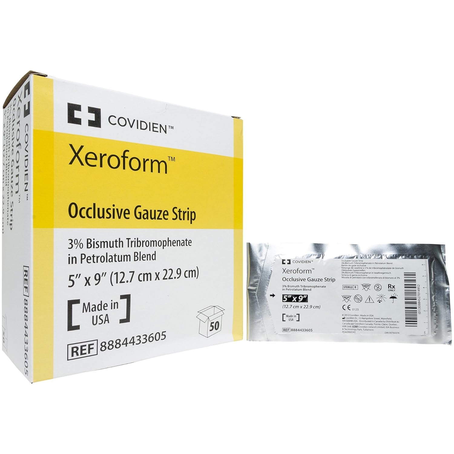 Xeroform Petrolatum Gauze Dressing 5" x 9", Box of 50 689990814448 eBay