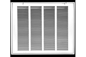 HVAC Premium 22 x 22 Duct Opening Steel Return Air Filter Grille, for 1-inch Filter, Removable Door, Flat Stamped HVAC Vent Cover Grille, Outer Dimensions 24.5 x 24.5